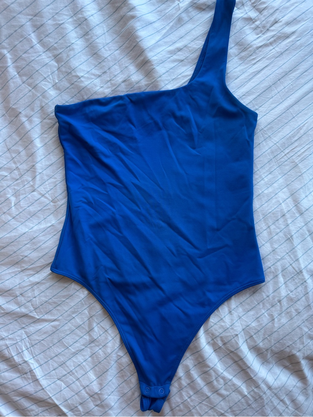 BABATON / Aritzia - One Shoulder Contour Bodysuit in Blue, size: small